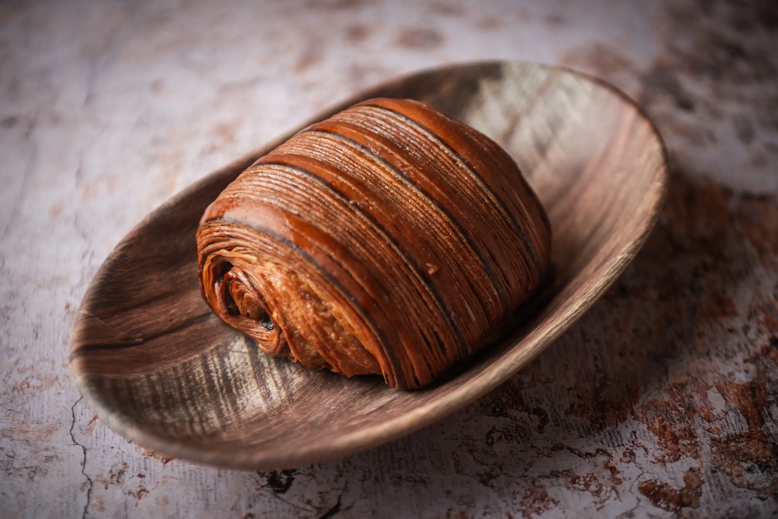 Pain au chocolat laminado a mano